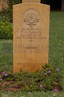 BEIRUT WAR CEMETERY - BURNS, WALTER RICHARD WILFRED